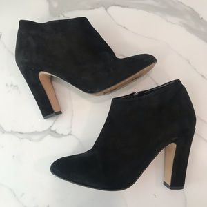 Dune black suede ankle booties size 40